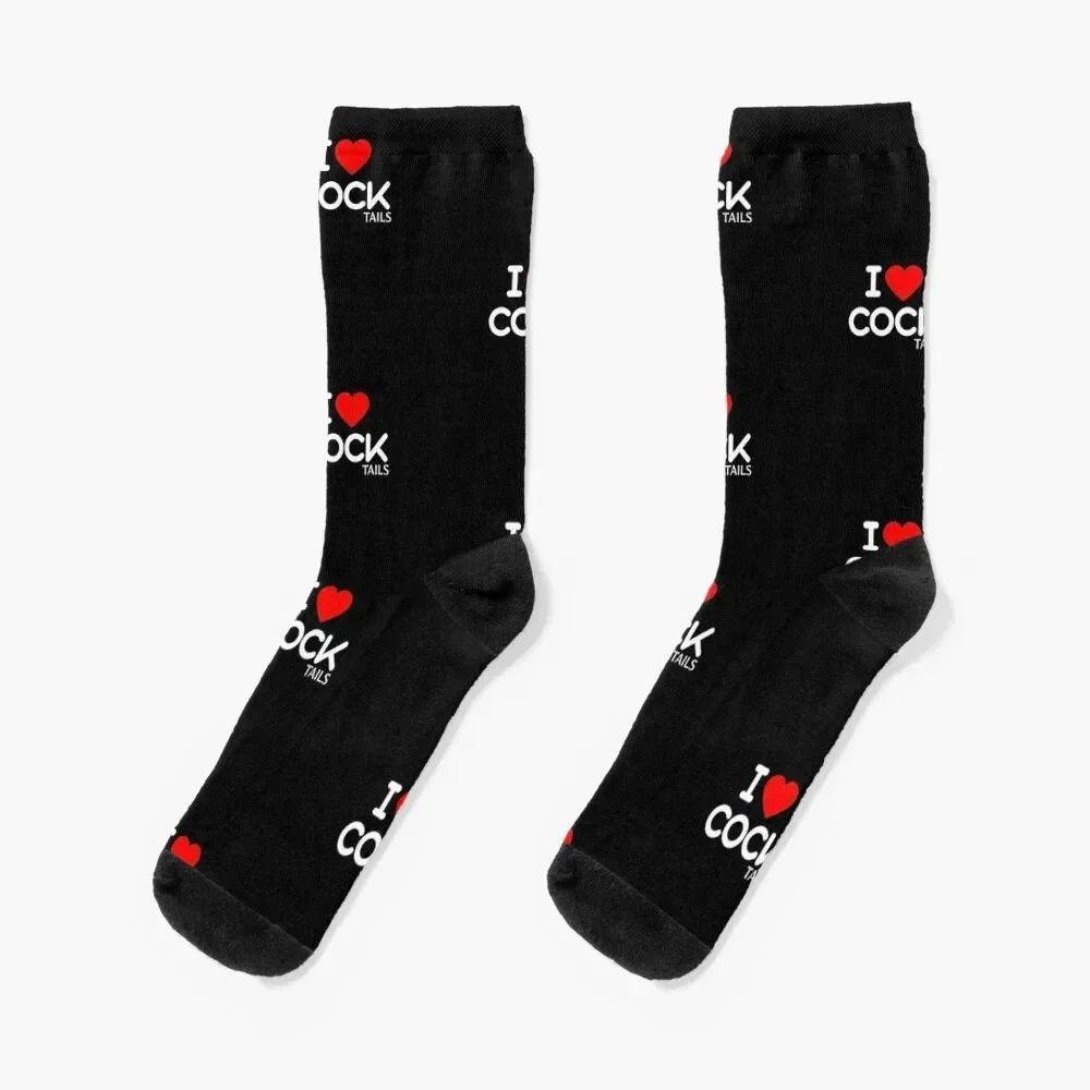 I Love Cocktails - Funny- Drinks Socks Sports Soccer Children's christmas gift Socks Male Women's