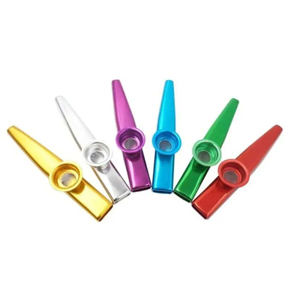 Aluminium Alloy Metal Kazoo Learn Easily Detachable Diaphragm Mouth Kazoos Instruments Durable Musical Instruments Flutes