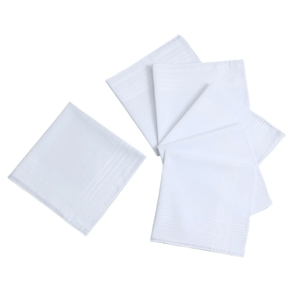 12 Packs of Pure White Handkerchiefs, Unisex Handkerchiefs, Wedding Groom and Bride Souvenirs, Tie-Dye DIY Handkerchiefs, Placemats