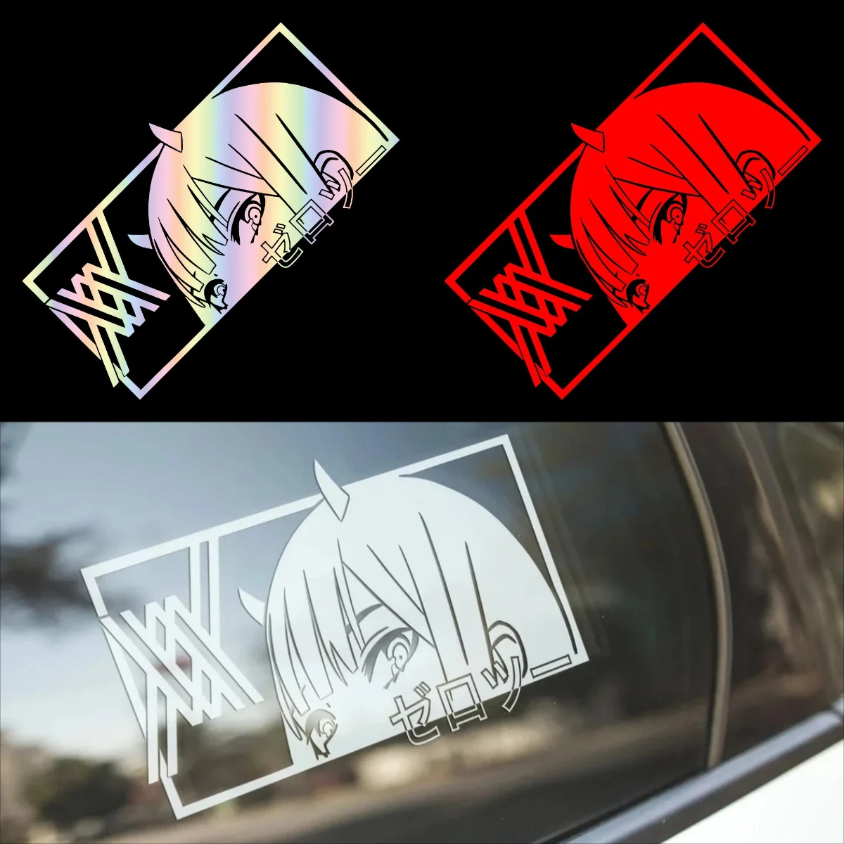 

JDM Car Vinyl Stickers Waterproof Anime Design for Bumper Rear Window Windshield Door Auto Decor