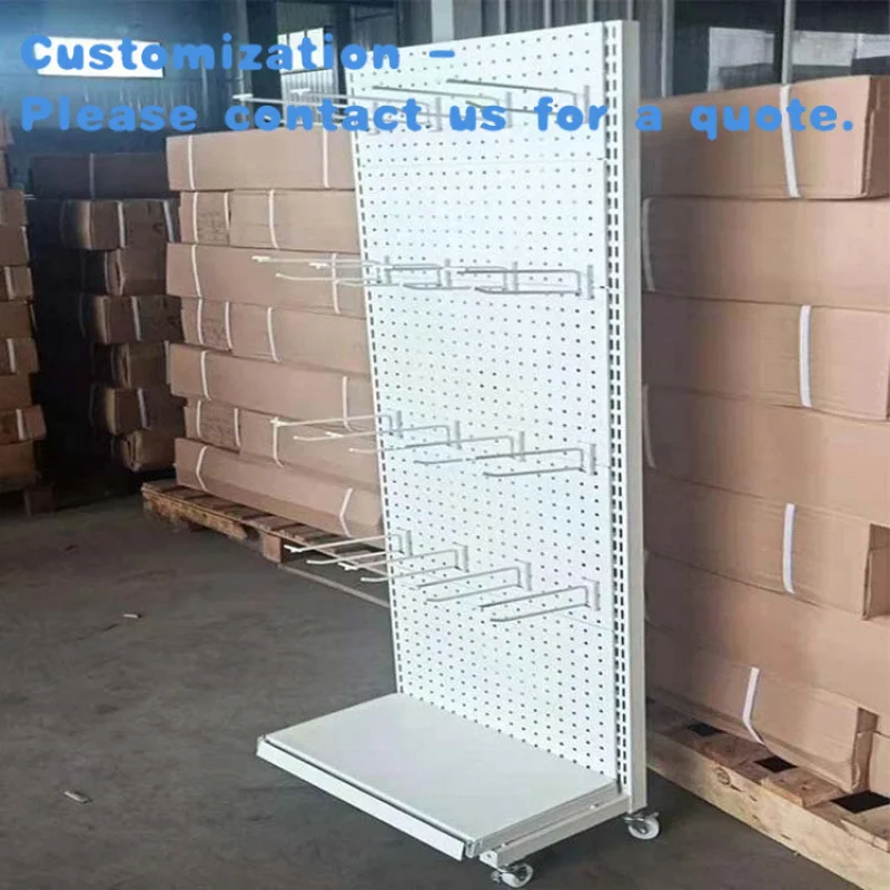 custom.Factory Custom Size Color White Single Side Hole Back Board Display Shelf Exhibition
