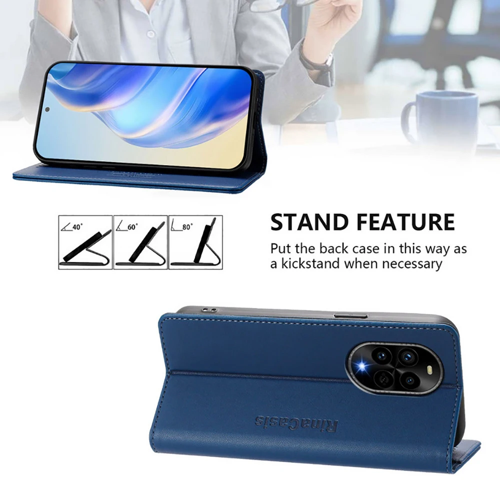 Nova 13i 12i 12s 12 Lite 14 Ultra Leather Wallet Funda لهاتف Huawei Nova 13 Pro غطاء مغناطيسي قابل للطي Nova 9 SE Y73 Y71 Y70 Plus