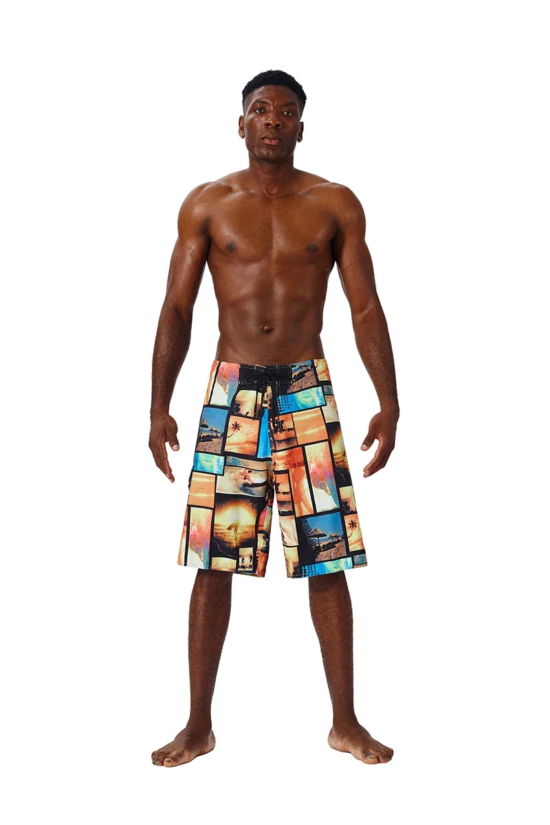 Sommer-Shorts für Herren in den Größen 30-44, lässige, atmungsaktive Jogging- und Fitnesshosen, lockere bedruckte Boardshorts, Surf- und Strandhosen, Badehosen – Detail 21