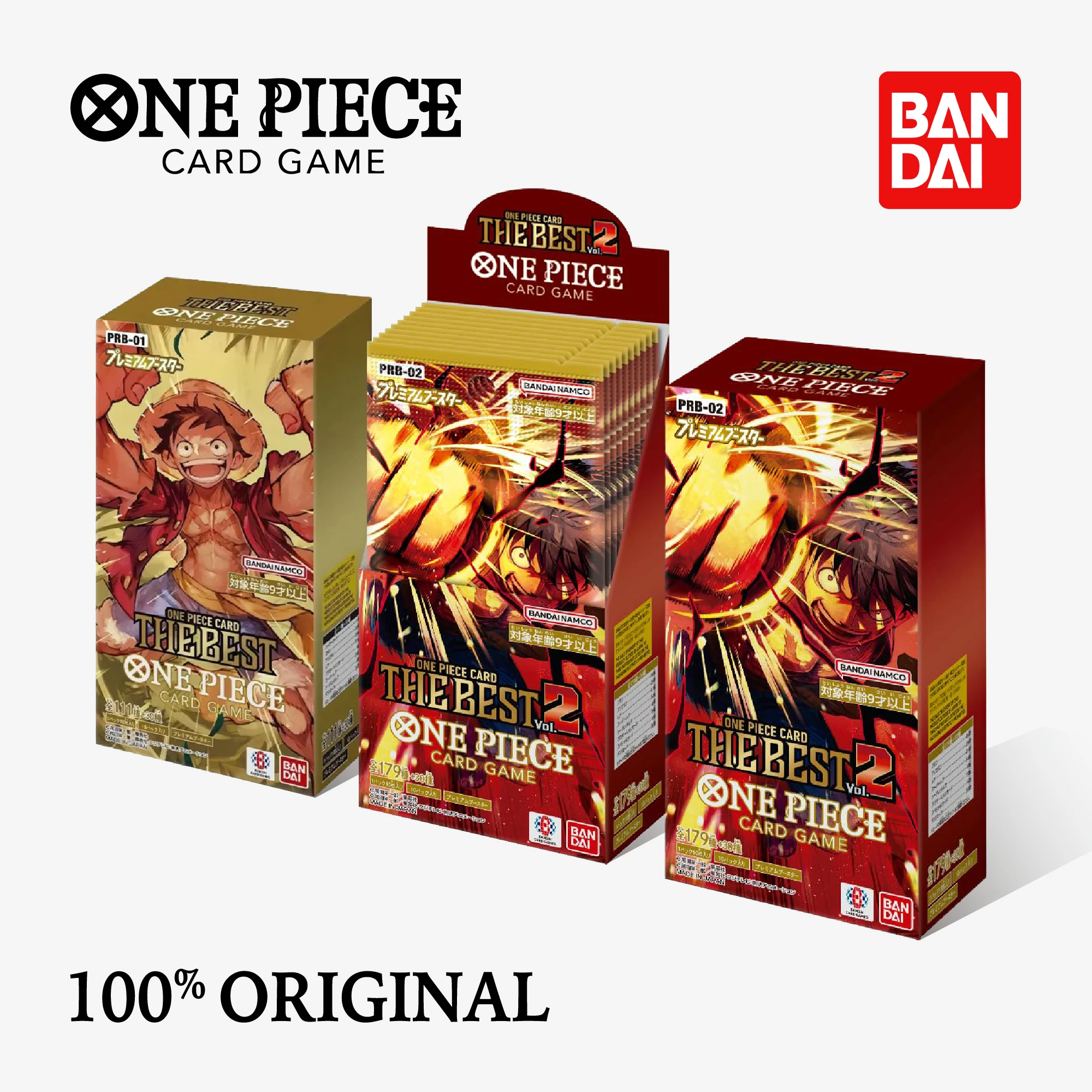 

Bandai One Piece Аниме Booster Box PRB01 PRB02 OP09 OP10 OP12 Пробуждение новой эпохи Коллекционная карта TCG Игрушка в подарок