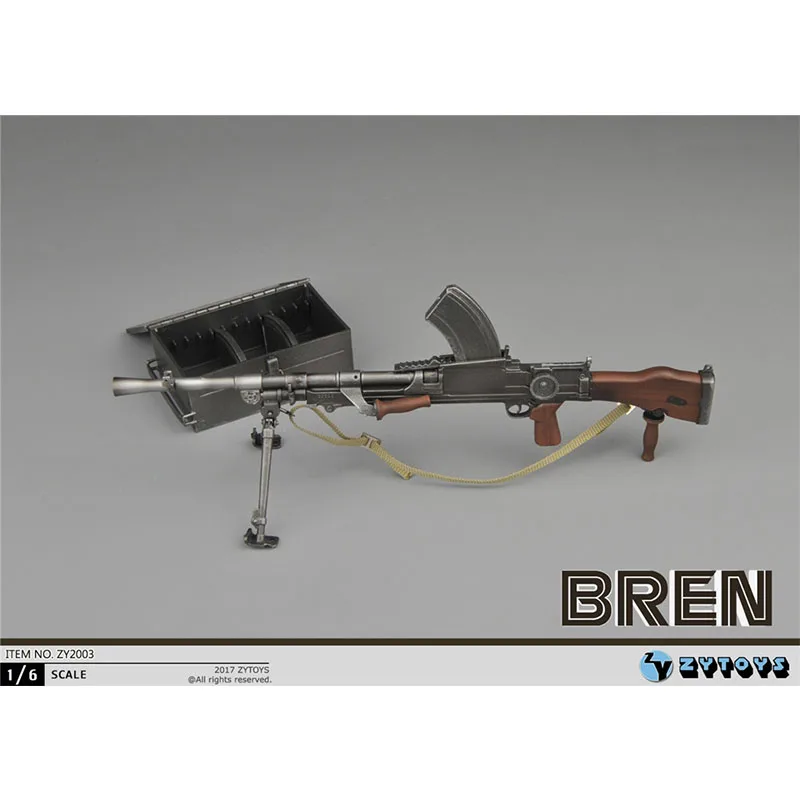 

ZYTOYS 1/6 SCALE WW2 Weapons Bren Light Machine British Army Soldier Accessories for 12inch Action Figures Military Collection