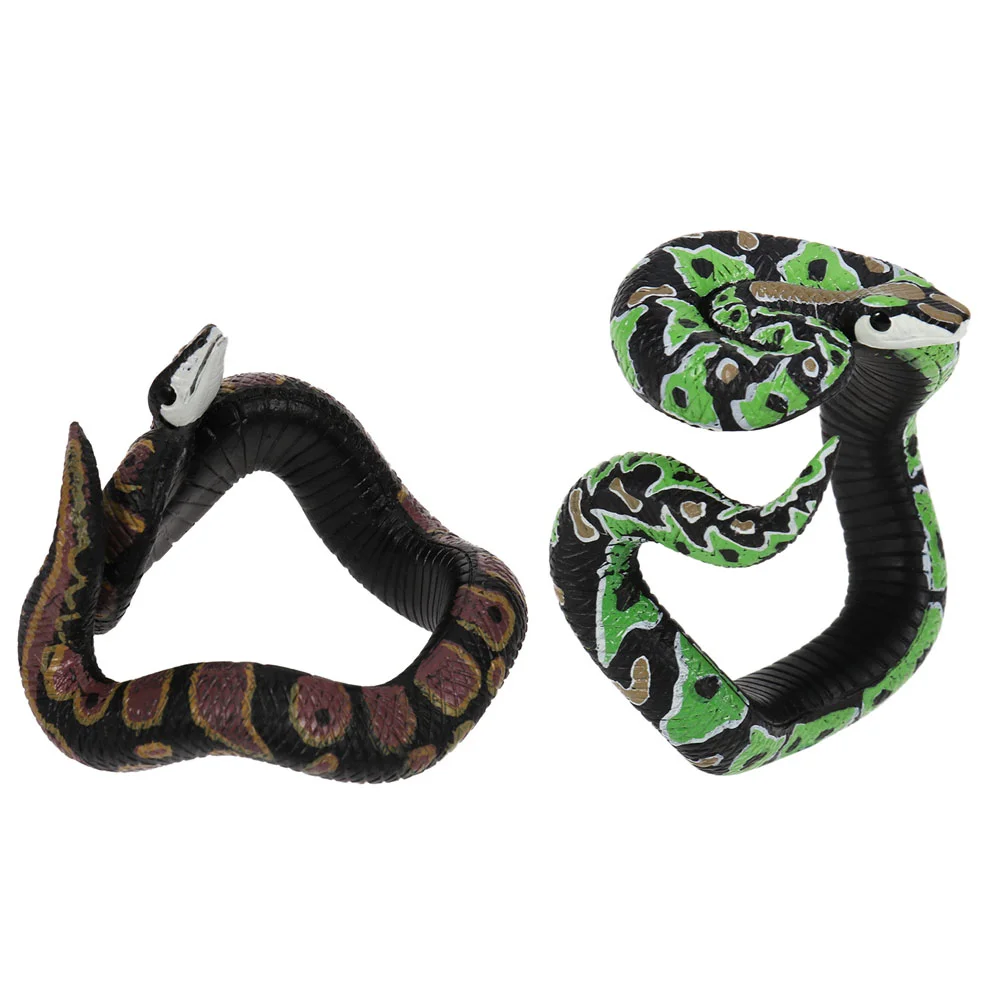 2 Pcs Toy Children’s Toys Snake Bracelet Prop Simulation Model Plaything Props 65X5CM Tricky