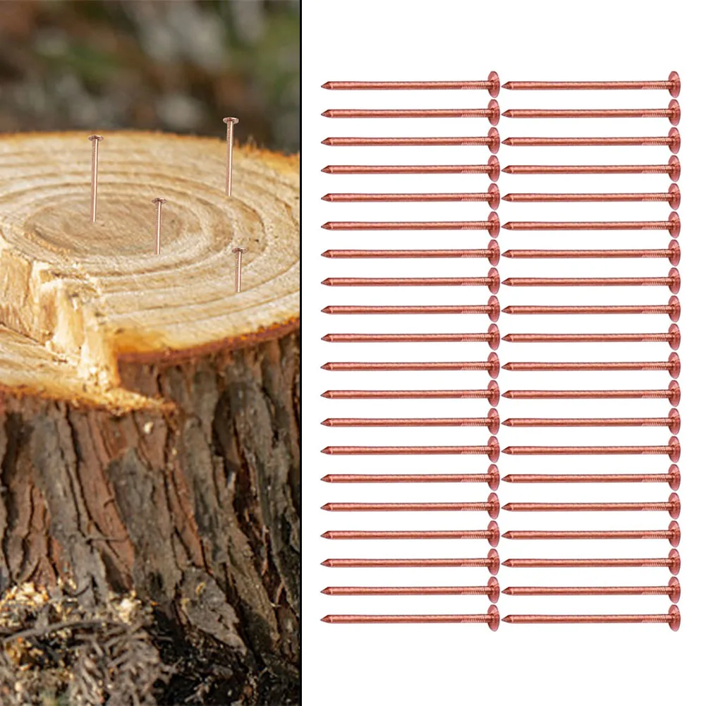 20pc/30/40/50pc 65mm/75mm Copper Tree Stump Killer Nails For Killing Trees Stump Root-Removal Spikes For Gardening Shipbuilding