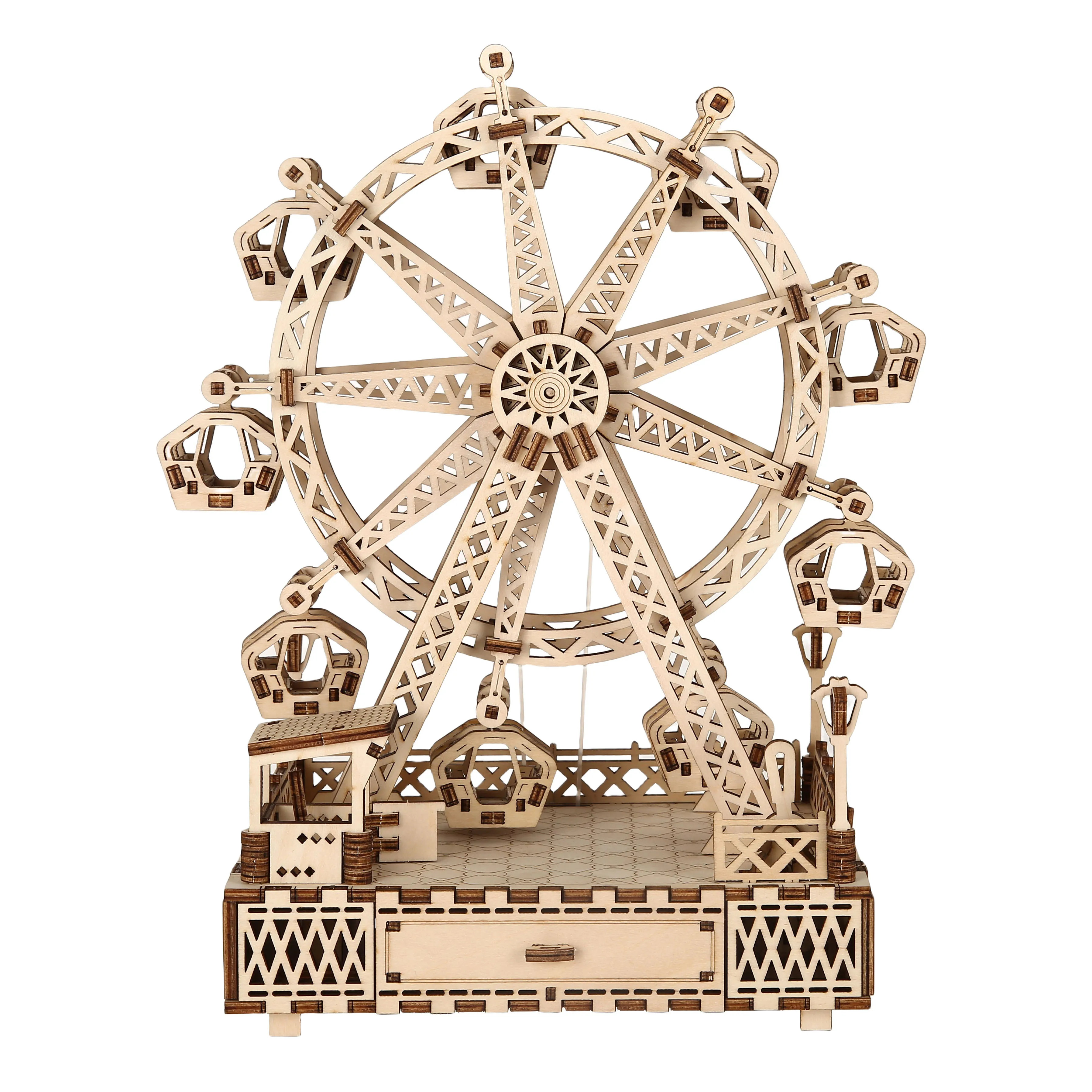 ferris wheel Model DIY 3D Wooden Puzzle Building Block Kits Assembly Toy Birthday Gift For Kids Adult Home Decor