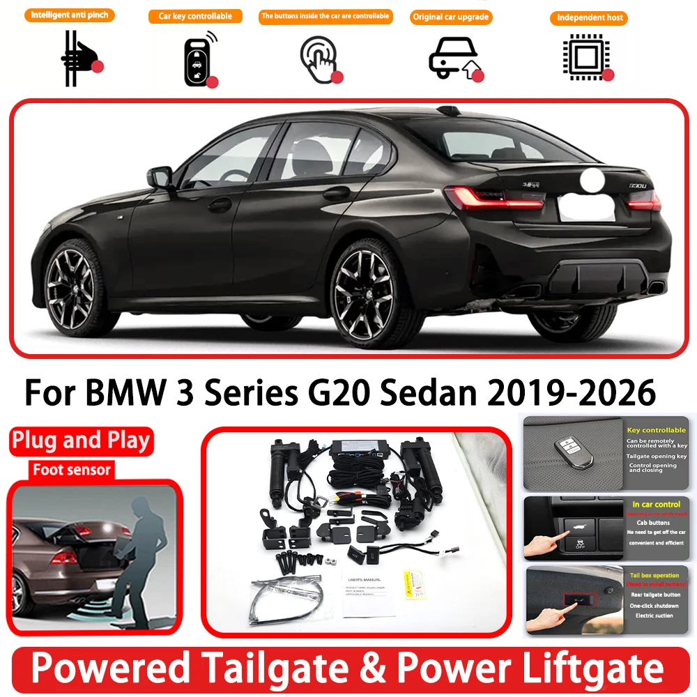 for BMW 3 Series G20 Sedan 2019-2026 OEM Plug and Play Auto Powered Tailgate Power Liftgate Rear Trunk Opener System