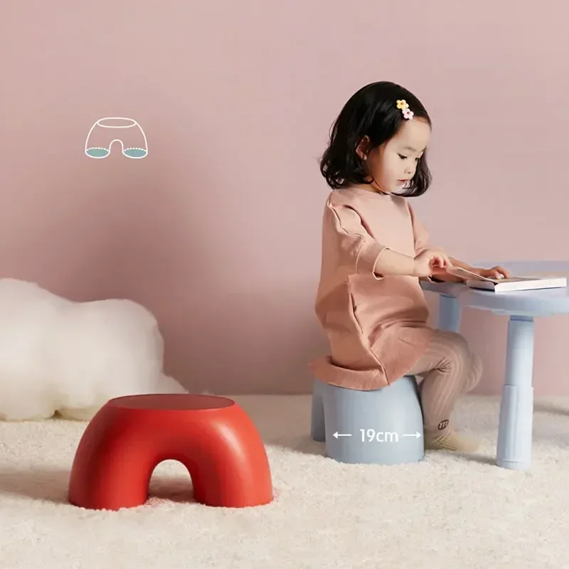 Stool Simple Children's Changing Ottoman Chair Rainbow Geometric Plastic Seat Living Room Doorway Shoe Hallway Modern Furniture