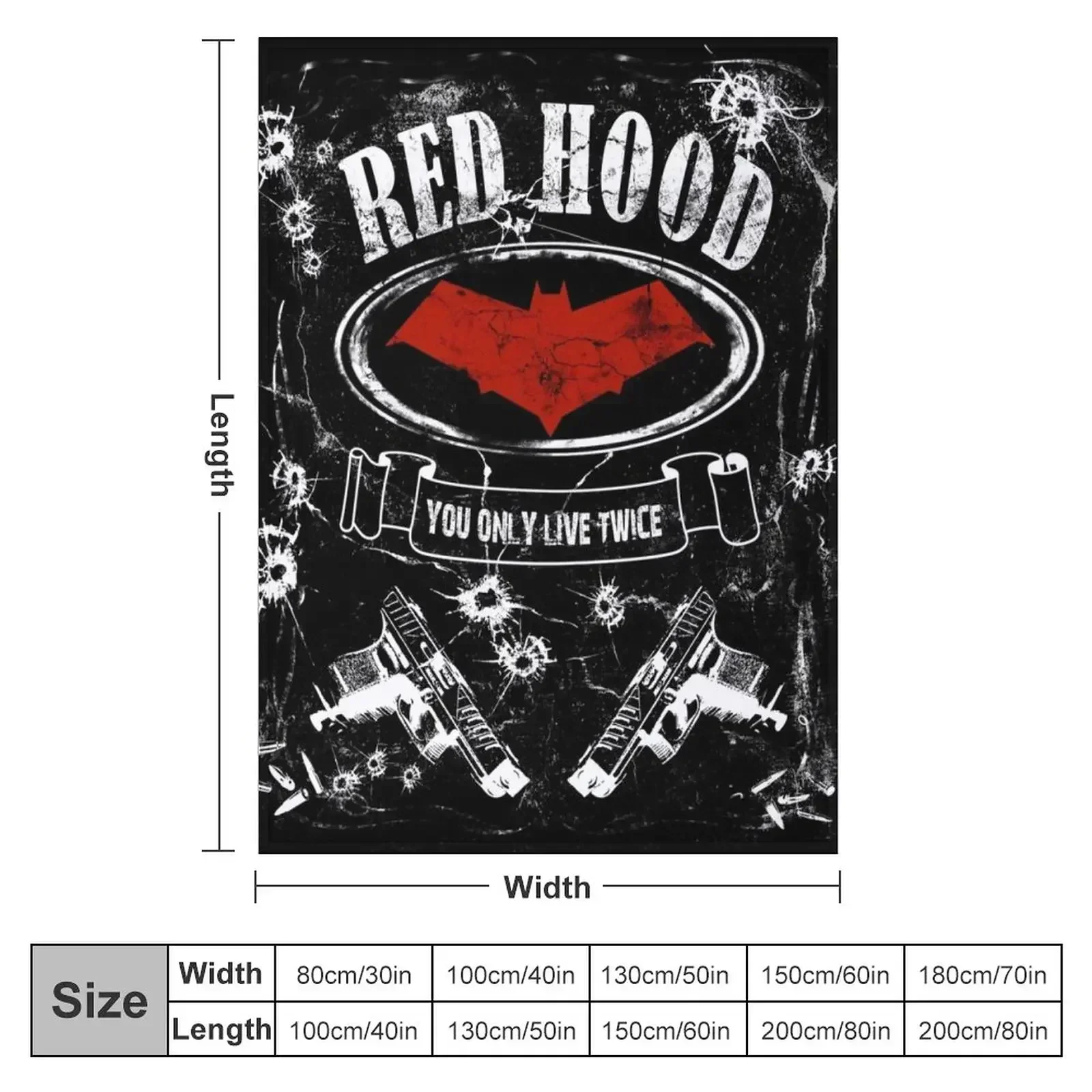 Red Hood - label whiskey style Throw Blanket for winter cosplay anime Custom Baby Blankets