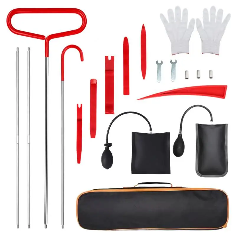 

20 шт., набор инструментов для дверей автомобиля, надувной воздушный насос, автоматический захват для открытия окна, двери, наборы с большой дорогой и сумкой для переноски