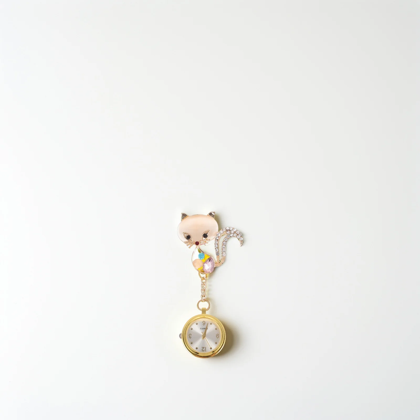 1 قطعة بروش ممرضة معلقة التلبيب ساعة خفيفة الوزن الكرتون دبوس ساعة الجيب هدية عملية لطبيب الممرضة