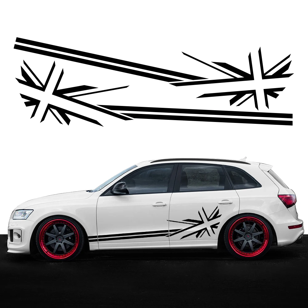 

For Audi Q5 FY B9 8R B8 SQ5 80A TFSI Quattro TDI 2018 2019 Car Side Body Sticker Racing Stripes Vinyl Decal Exterior Accessories