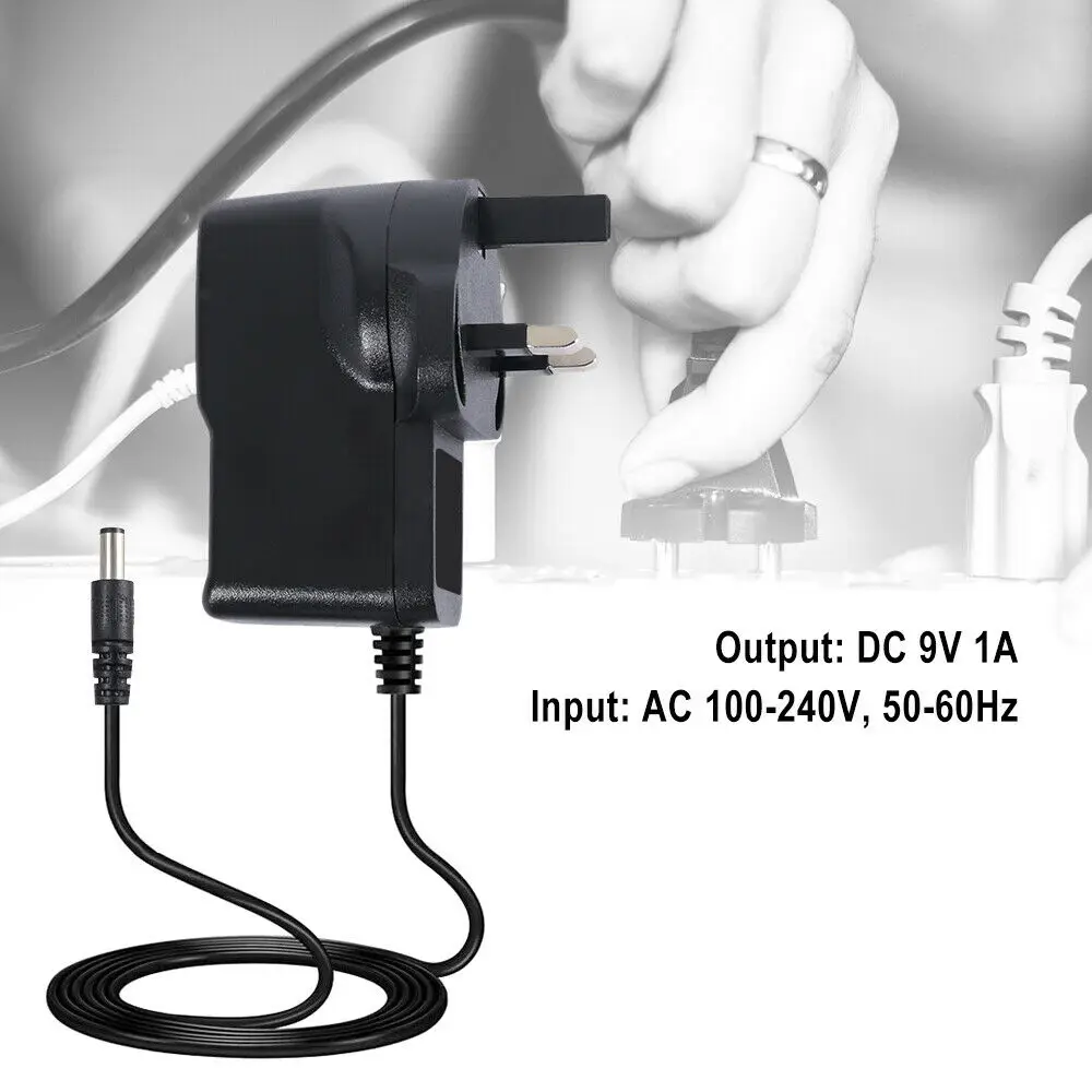 1 قطعة التيار المتناوب/تيار مستمر 9 فولت المملكة المتحدة التوصيل موائم مصدر تيار محول القابس تهمة العالمي 9V1A 5.5x2.1 مللي متر