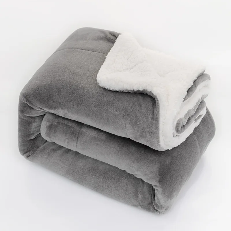 Home Furnishing Blanket Thickening Double Flannel Blanket Modern Simple 130x160cm Cover Blanket Best Gift blankets for beds