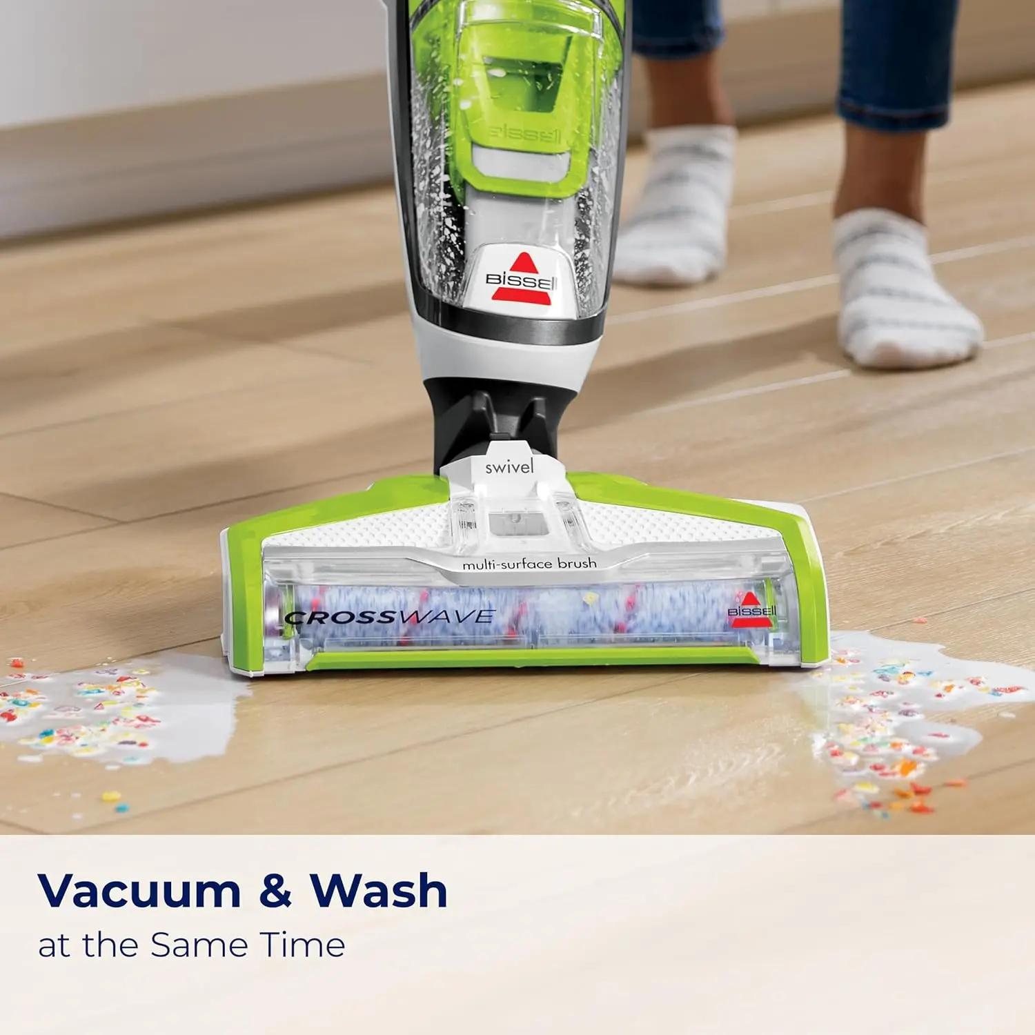 CrossWave Floor and Area Rug Cleaner, Wet-Dry Vacuum, 3888A, Corded Electric, Green