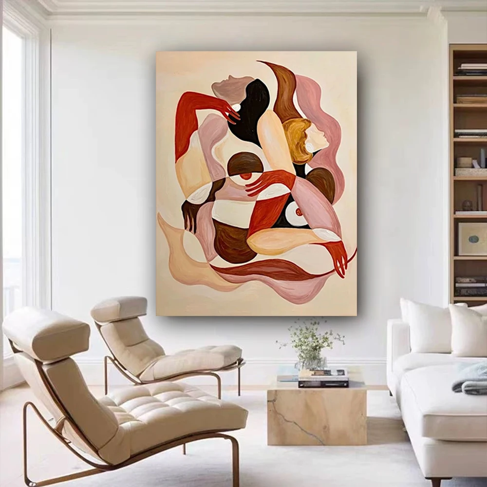 

Hand painted Modern abstract Figures Art picasso Body Nude Wall Canvas Oil Paintings Drawing Picture Decoration for Living Room