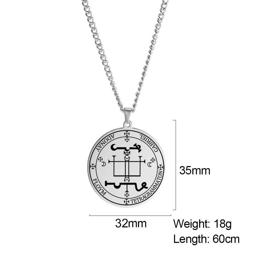COOLTIME Supernatural Amulett Herren Anhänger Halskette Edelstahl Erzengel Michael Raphael Uriel Gabrie Engel Talisman Schmuck – Detail 6