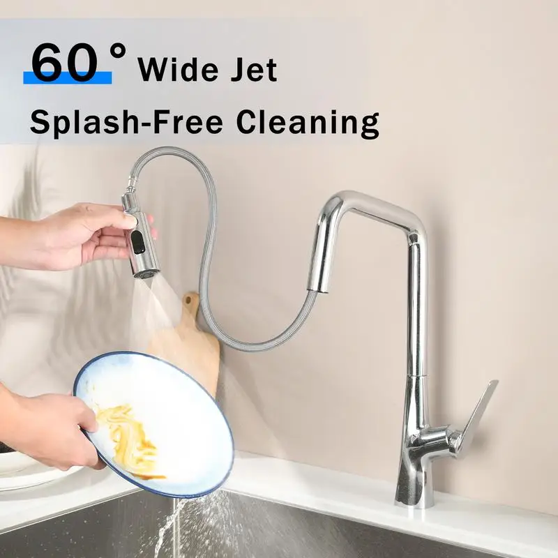 3-Function 360° Kitchen Faucet with One-Touch Control & FastConnect System