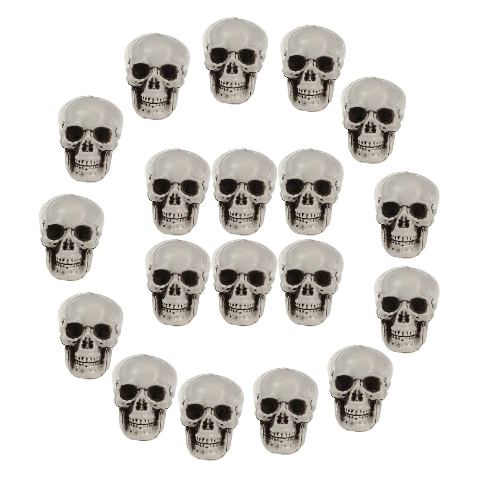 

18pcs Mini Heads For Crafts Props Plastic Skull Prop Diy Halloween Decorations Miniature Skull Decorations Halloween Party