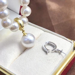 New Hot 925 Sterling Silver Pendant Base Mountings Findings Parts for Oyster Edison Pearl Coral Jade Beads Stones Crystal