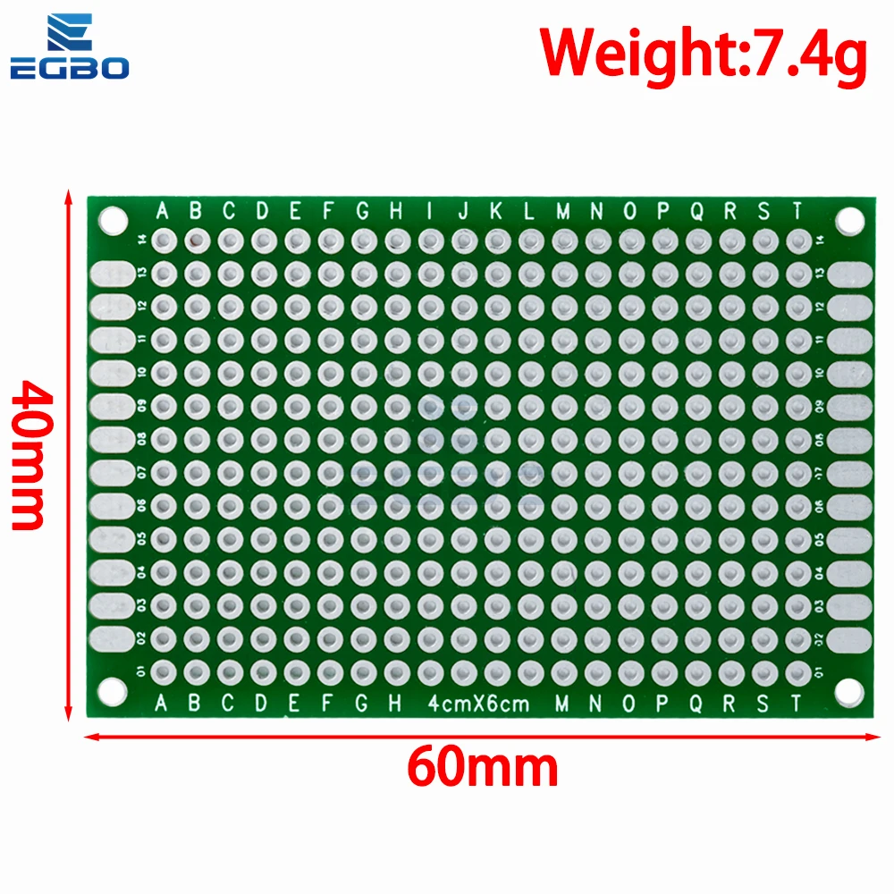 5x7 4x6 3x7 2x8 سنتيمتر FR-4 ضعف الجانب النموذج Diy العالمي الدوائر المطبوعة لوحة دارات مطبوعة Protoboard For5x7 4x6 3x7 2x8cm