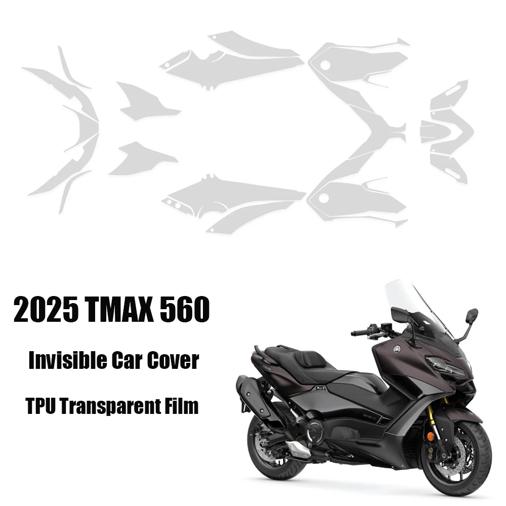 

For Yamaha Tmax 560 TMAX 2025 TPU Transparent Film 2025 TMAX 560 PPF Protective Film Motorcycle Anti-scratch Invisible Car Cover