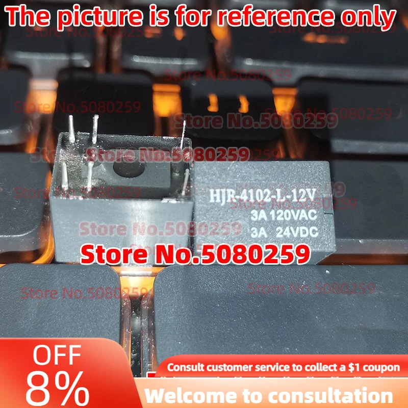 20PCS W11-1A2STLE-H-DC5V Relay 4 legs often on 10A