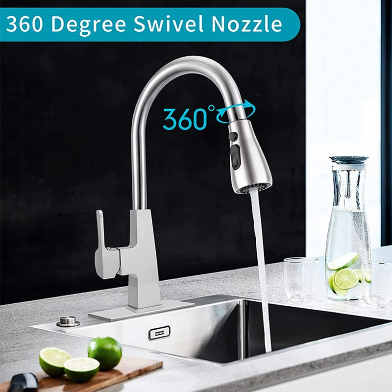 2 Modes Sink Nozzle G12 Plating Nozzle pull out Faucet Aerator Kitchen Basin Water saving Faucet Filter Replaceable Mixer Spraye