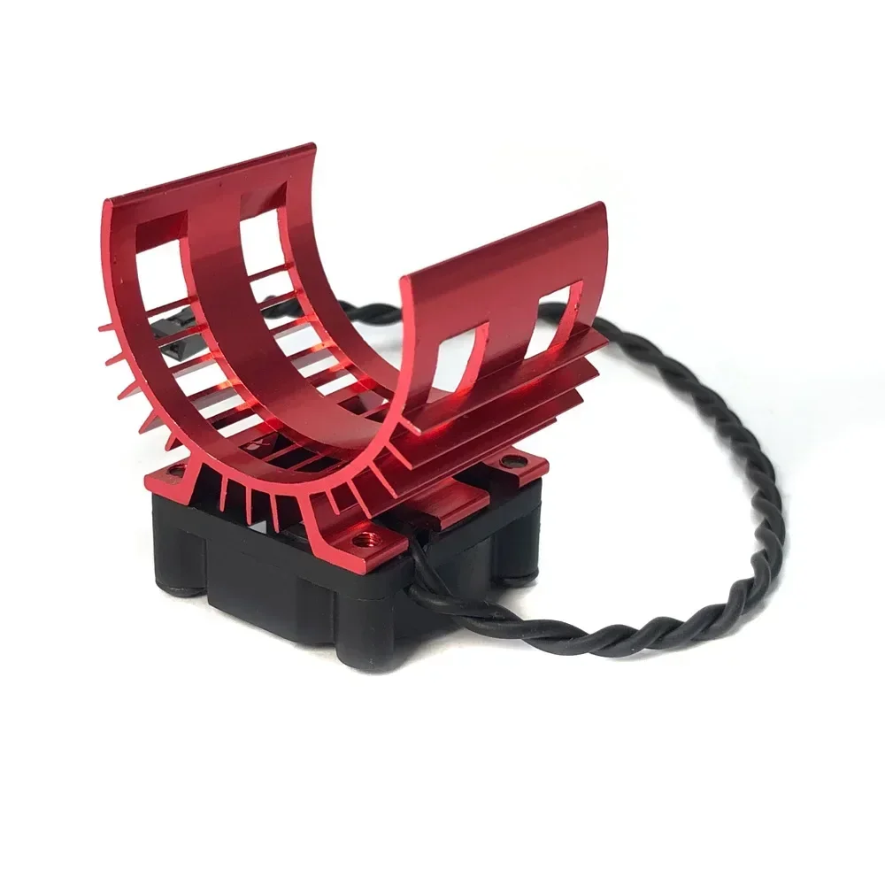 Azul rc peças carro elétrico motor sem escova tampa do dissipador de calor + ventilador de refrigeração para 1:10 hsp rc carro 540 550 3650 tamanho dissipador de calor do motor