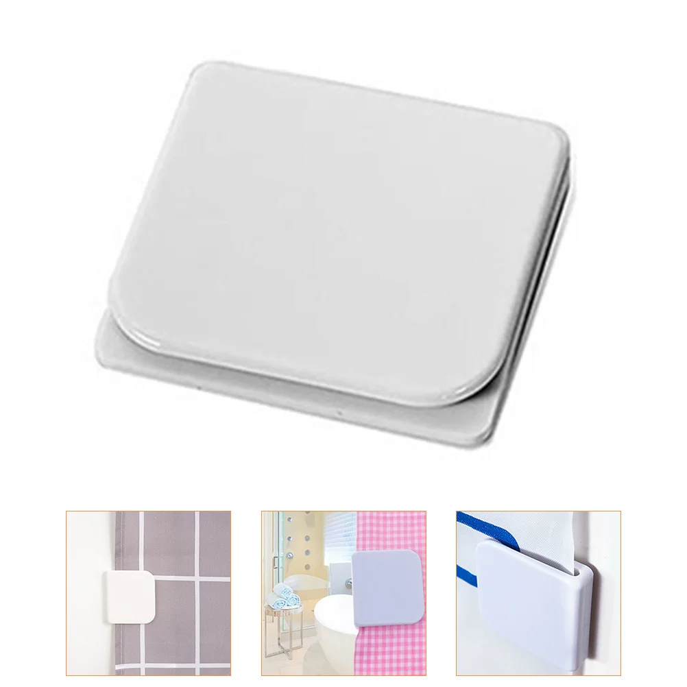 

6Pcs Adhesive Shower Curtain Clips Windproof Bathroom Liner Holders No Tools Required Shower Weights Clips Bathroom Curtain Clip