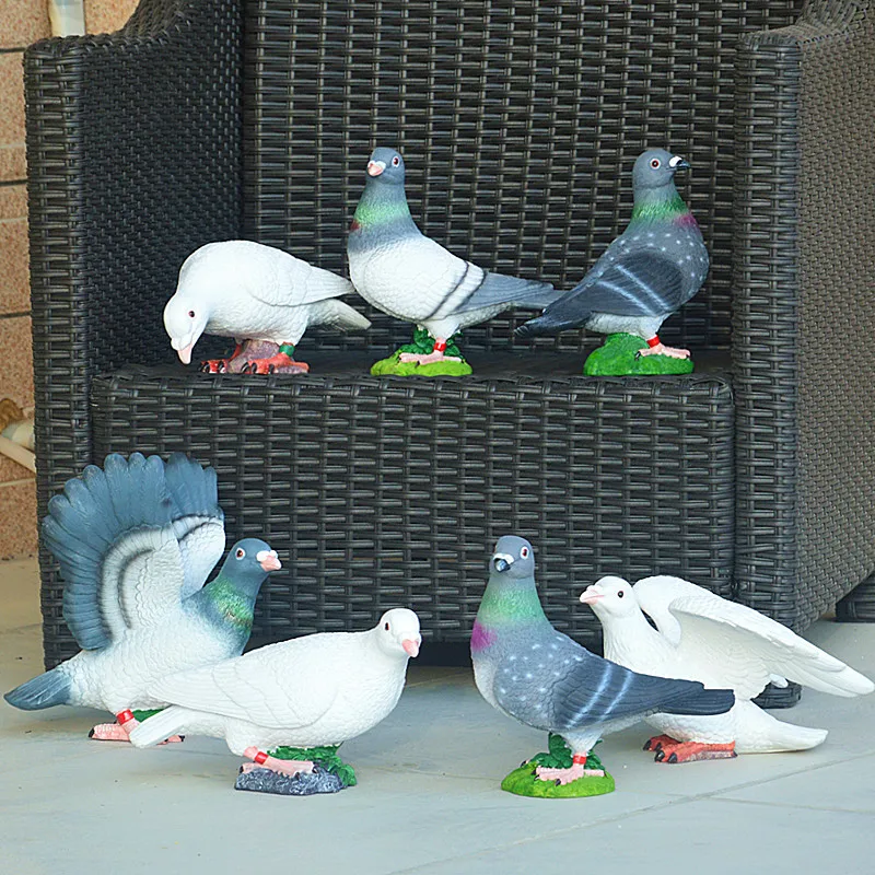 

Resin pigeon miniature landscape ornament white pigeon bird model lawn doll bird decoration garden courtyard decoration