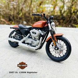 Maisto 1:18 Harley-Davidson Motorcycle 2007 XL 1200N Nightster Alloy Motorcycle Model Toy Car Collection