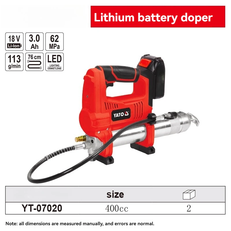 Labor-saving grease spraying excavator; Portable high-pressure lithium-ion electric grease gun