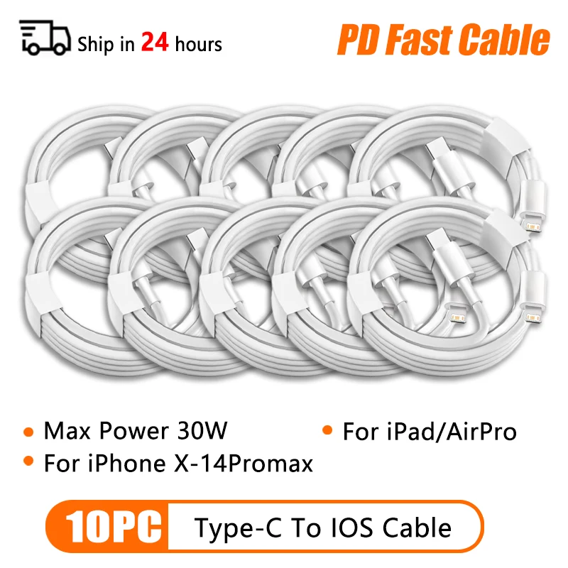 PD 60W USB C naar Type C snellaadkabel voor Apple iPhone 11 13 14 15 16 Pro Max 12 Mini 6 7 8 Plus XS XR iPad USB A 2M-kabel