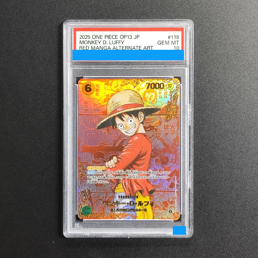 

DIY ONE PIECE JAPANESE OP13-118 CARRYING ON HIS WILL MONKEY D. LUFFY RED MANGA Authentication Grading 10 Collection Game Card