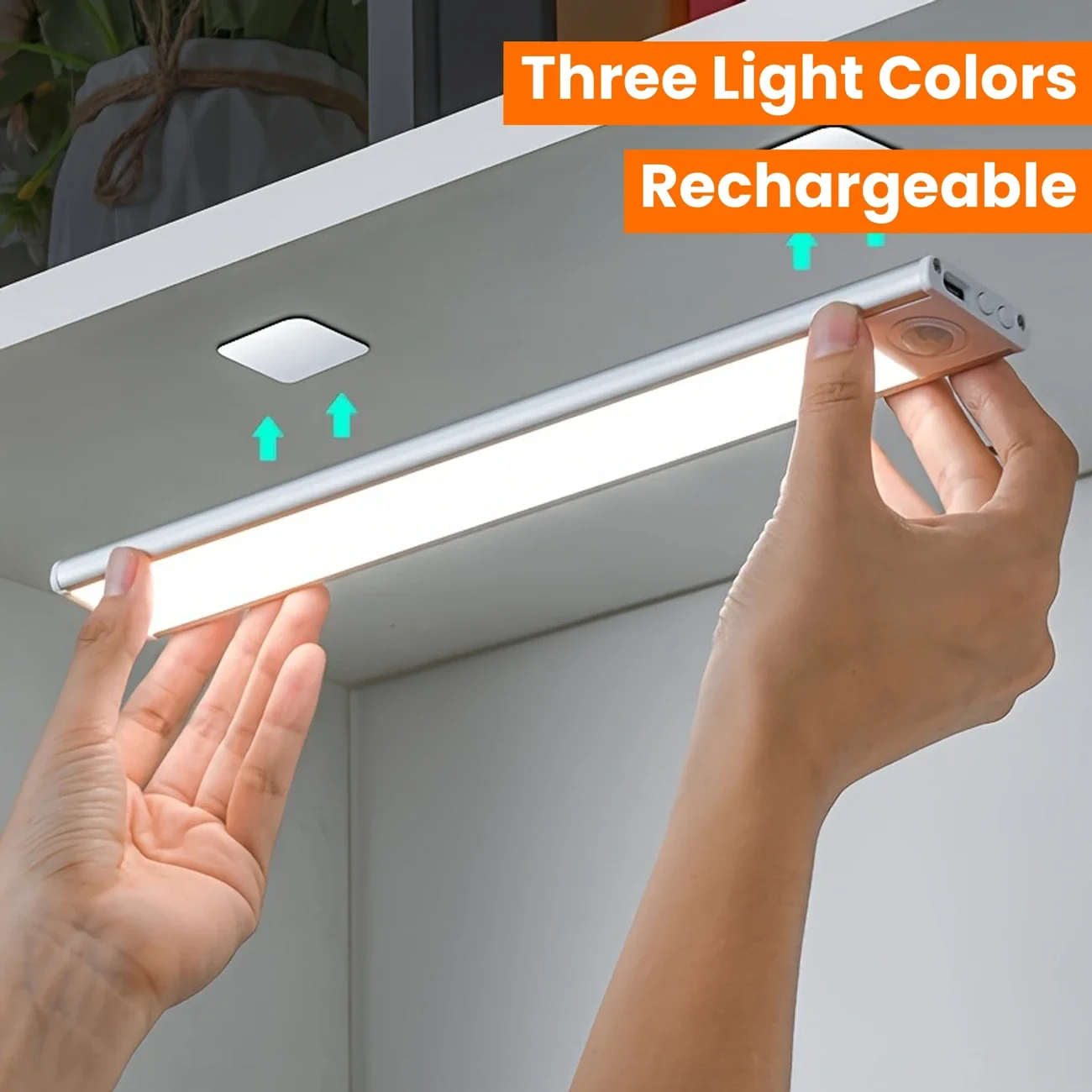 

Ultra - thin LED Cabinet Light - Human body induction, multi - mode switching, three - color dimming, wall - mounted, battery -