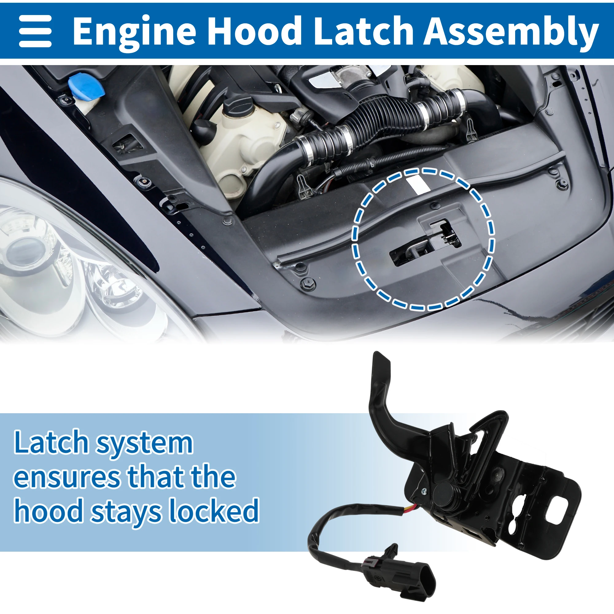 

UXCELL Hood Latch Assembly for Chevrolet Silverado 1500 2014-2018 Engine Hood Latch Lock Release No.85574821/84065951/84460936