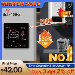 Tuya wifi termostato de aquecimento programável 433mhz caldeira a gás aquecimento água controlador temperatura digital alexa google casa