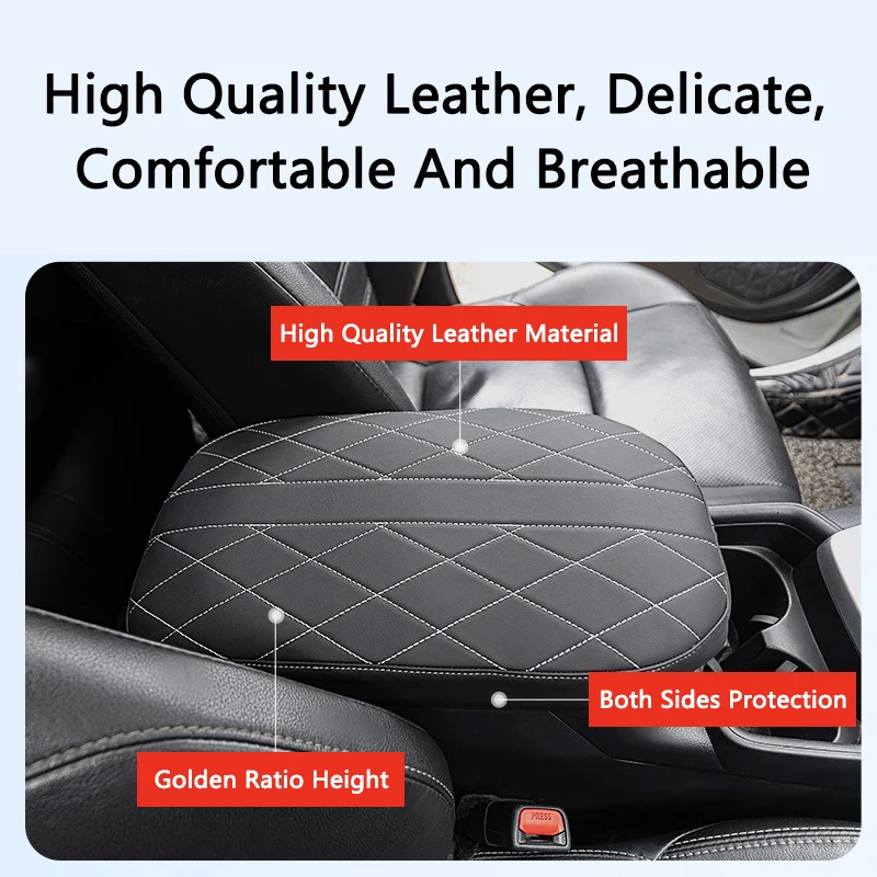 QHCP PU Pelle Auto Bracciolo Pad Copertura Console Centrale Innalzamento Bracciolo Box Tappetino Protezione Cuscino Accessori Per Toyota RAV4