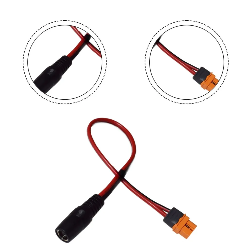 DC7909 F to For XT60 IF F Power Cord 0. 2.0mm2 14AWG Copper Wire Compatible with 1V to 36V Solar Power Devices
