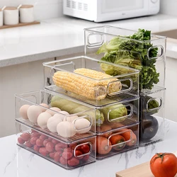 Transparent plastic refrigerator storage bead treasure box empty storage box jewelry box rectangular box