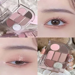 DIKALU Grey Powder Milk Tea Pure Wind Eyeshadow Tray Low Saturation Matte Niche Brand Earth Color Daily Makeup
