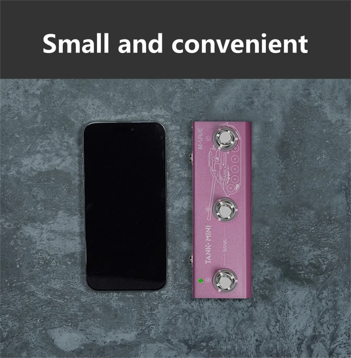 M-VAVE TANK-MINI Kompaktes Multi-Effekt-Pedal – Pro IR/OTG, integrierter Verstärker/Kabel, Mod/Verzögerung/Reverb |   Leistungsstark und tragbar