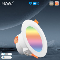 MOES WiFi Smart LED Downlight Dimming Round Spot Light 7/10W RGB Color Changing Warm Cool light Alexa Google Home Vocie
