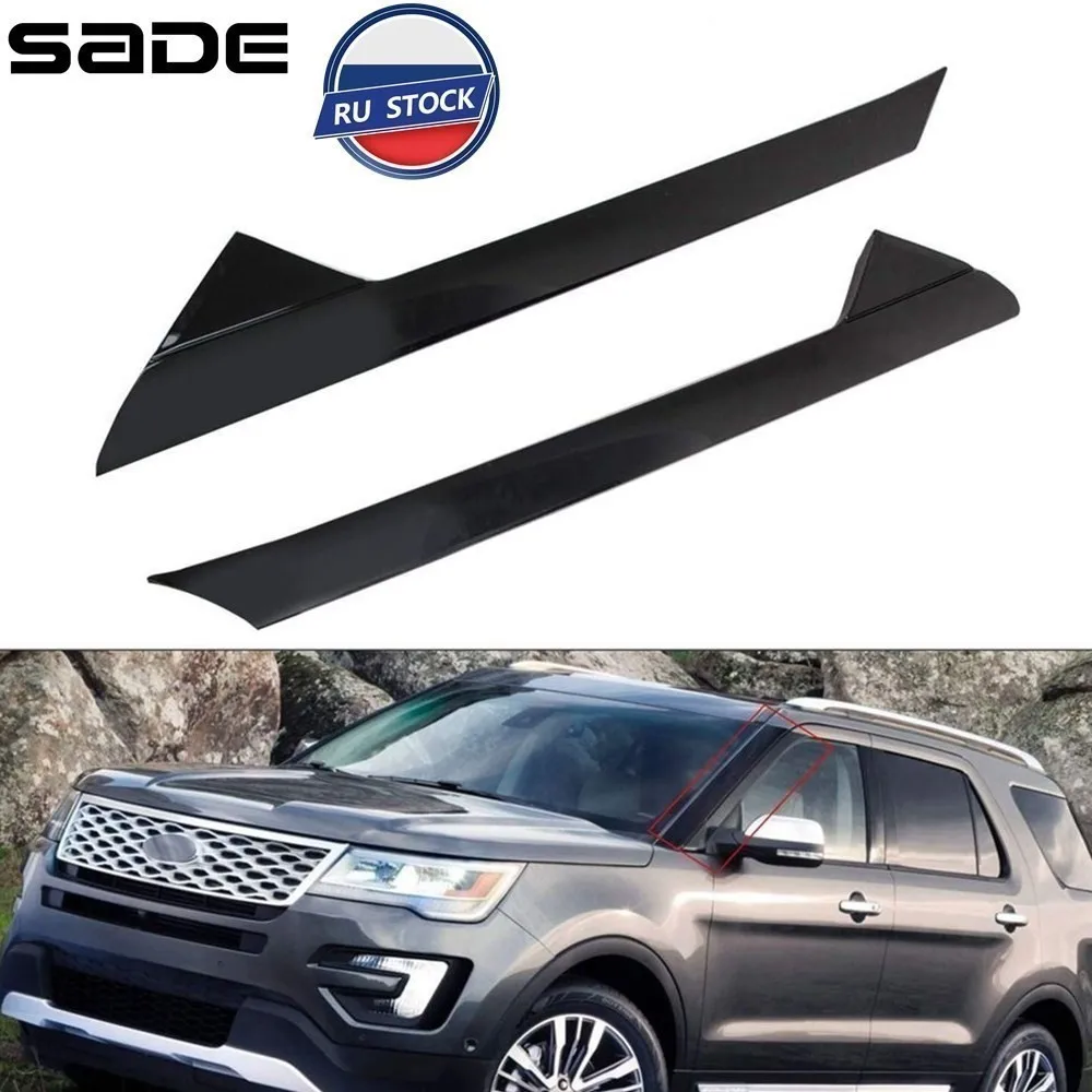 Front Windshield Outer Trim Pillar Molding Right &Left Side For 2011-19 Ford Explorer BB5Z7803136AB BB5Z7803137AB SLJ-1142B-BK