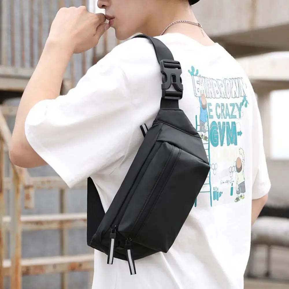 Travel Casual Multi-Layer Outdoor Simple Nylon Messenger Bag Crossbody Bag Men's Waist Bag Shoulder Bag