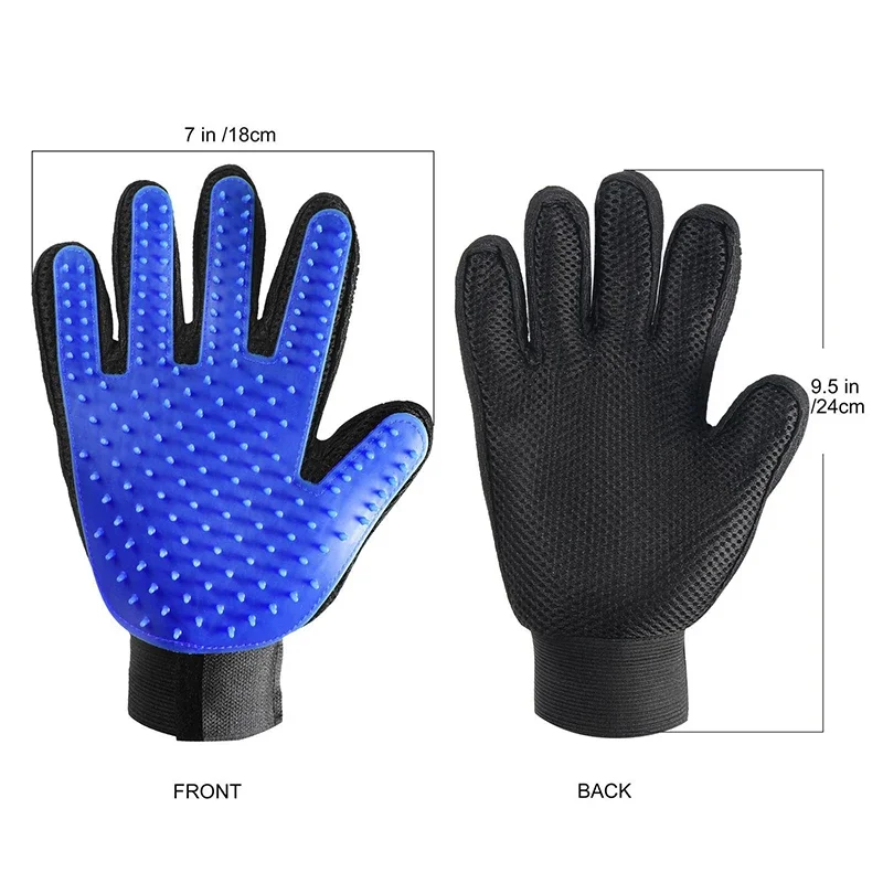 Pet Hair Glove Comb Pet Dog Cat Grooming Cleaning Glove Deshedding Hair Remover Massage Brush Animal Supplies Cat Accessoies - view 5