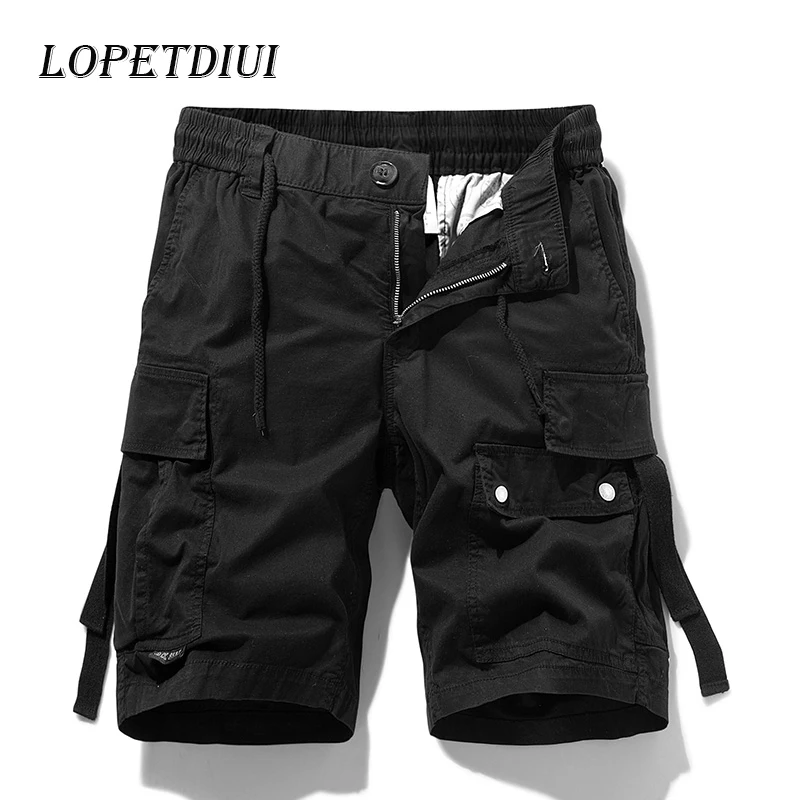 2023 New Men Summer Fasion Casual Breathable Cotton Cargo Shorts Men Outdoor Trend Multi Pocket Cargo Shorts Men